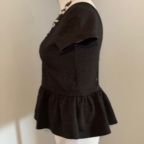 Free People Embroidered Top Vneck - Black - Small - Picture 9 of 15